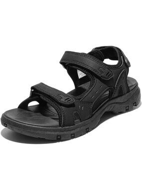 Women's Black Walking Sport Athletic Sandals Comfort Open Toe Casual Outdoor